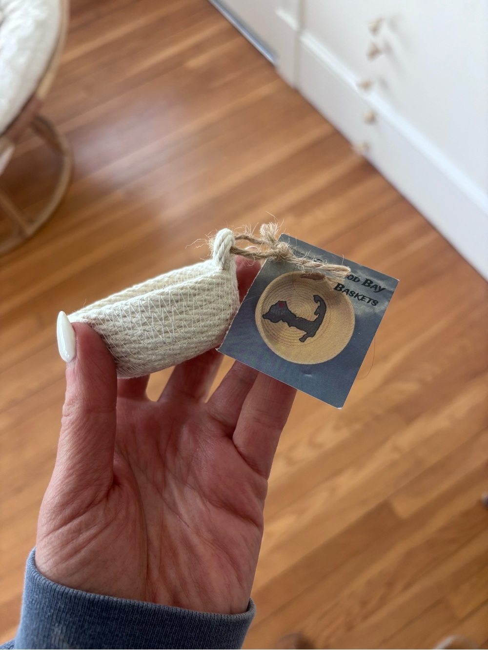 Cape Cod Bay Handwoven Trinket Basket 3” – New with Tags